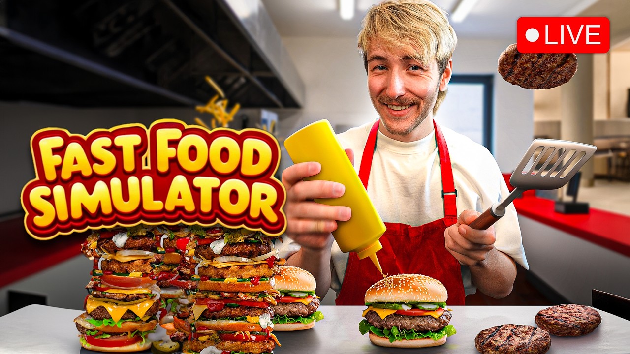 🔴LIVE: Jeremy Speelt FASTFOOD Simulator met LinkTijger, Djuncan, Roedie & Merretje!