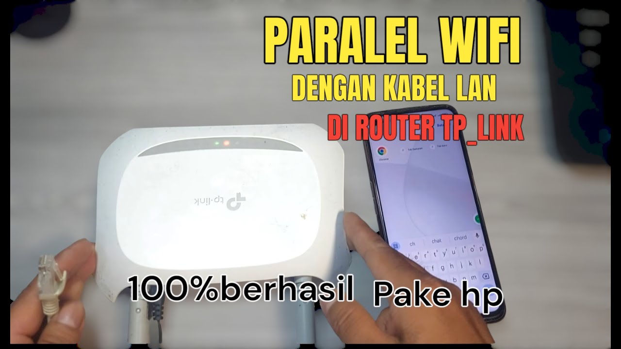 cara paralel wifi dengan kabel lan router tp_link