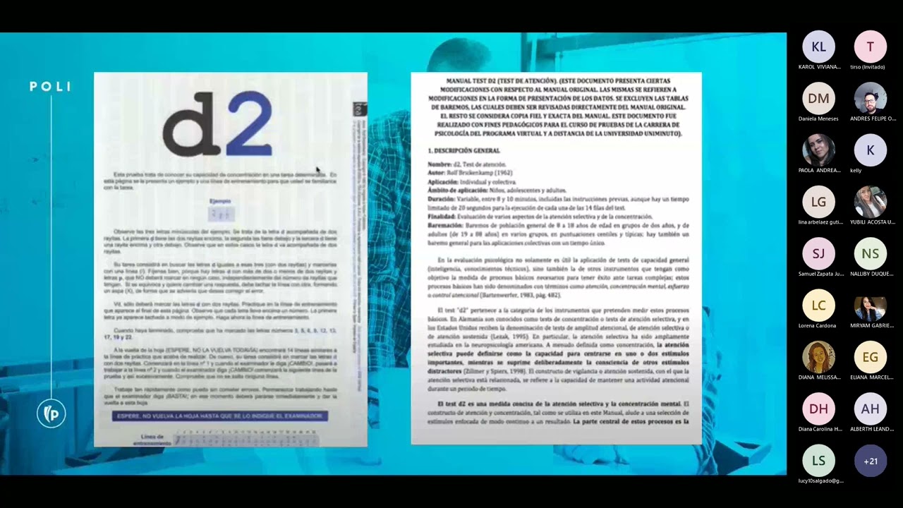 Capacitación prueba Test D2 - LAB #PoliMedellín