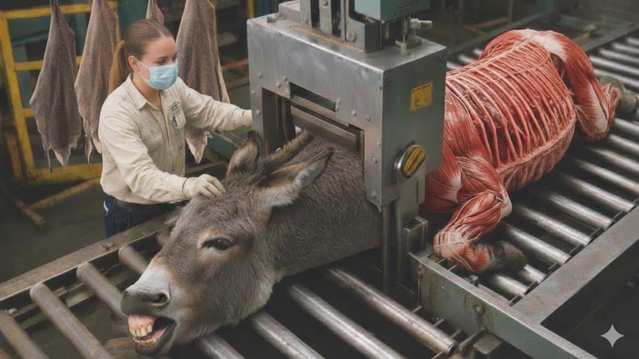 Inside a Modern Donkey Leather Factory 🫏 🏭 | How Million dollar donkey leather products are made 