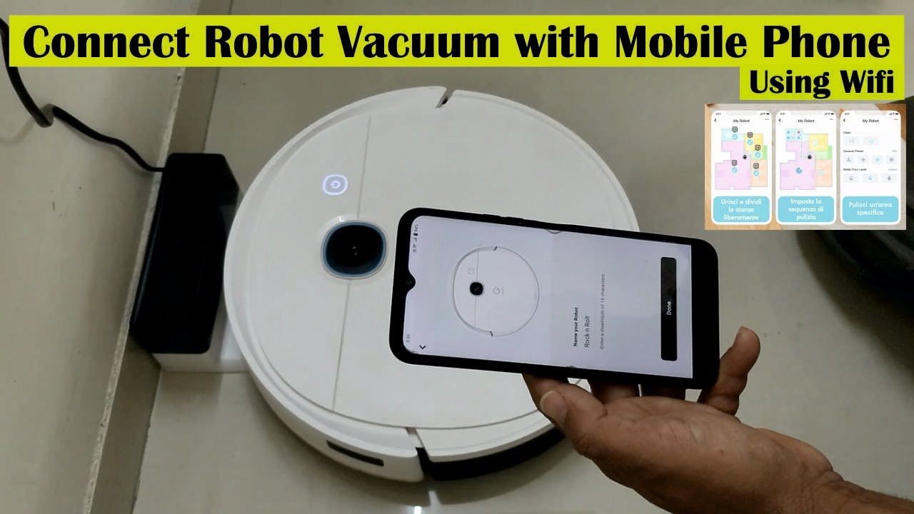 How to connect a Cleaning Robot I How to the Robot with Mobile Phone with Wifi I Smart Robot Cleaner