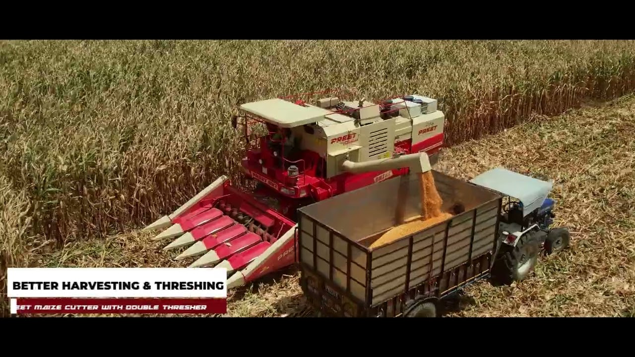 Preet Maize Cutter with Italian Precision | In Action with Preet 987 Double Thresher