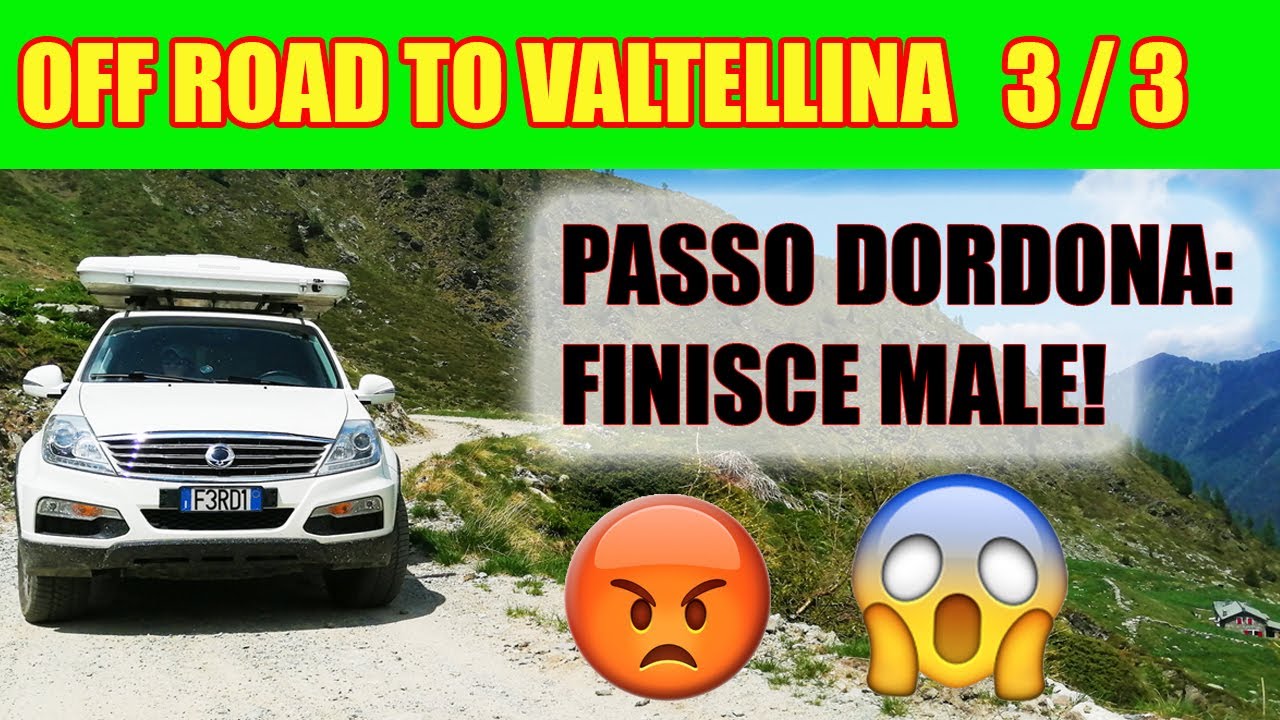 In fuoristrada al Passo Dordona: finisce male.