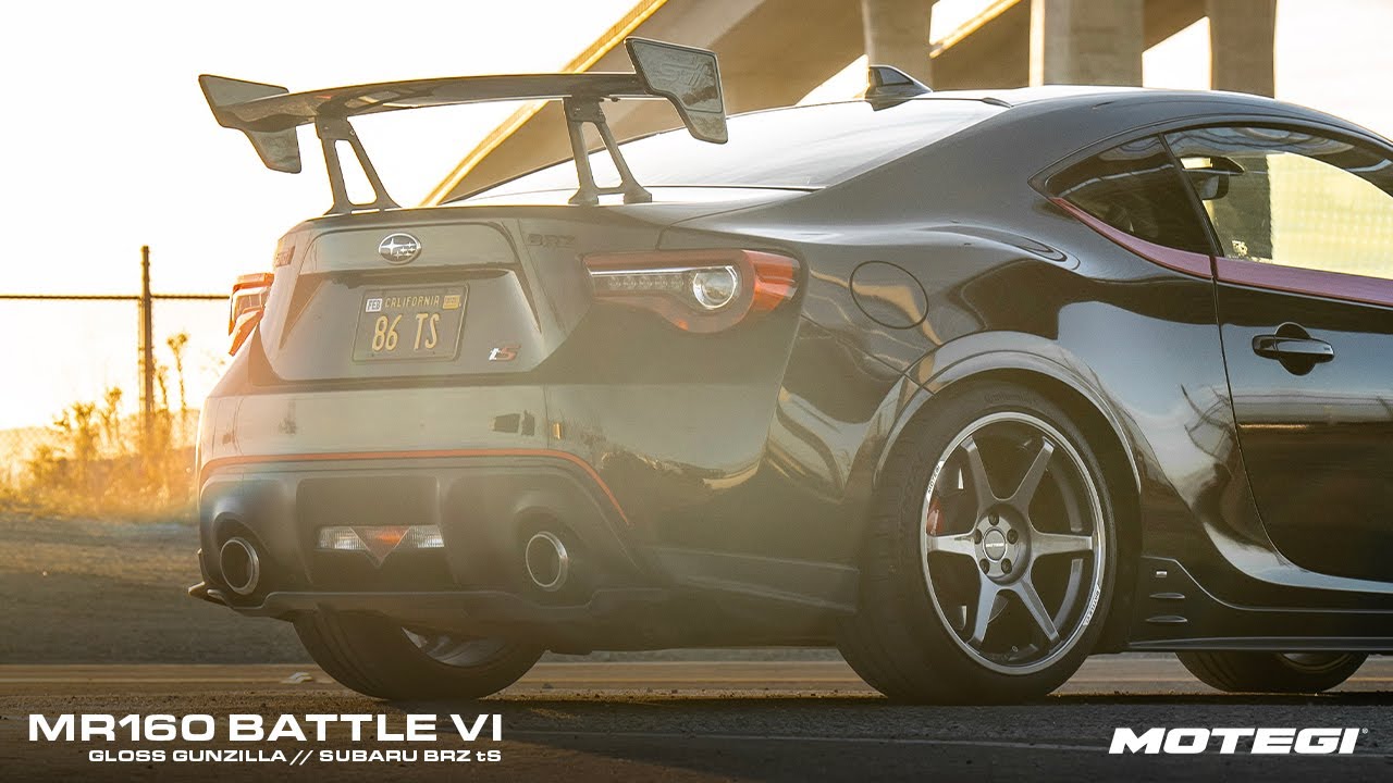 Motegi MR160 Battle VI | Matte Gunzilla Machined Lip | 18x9.5 | Subaru BRZ