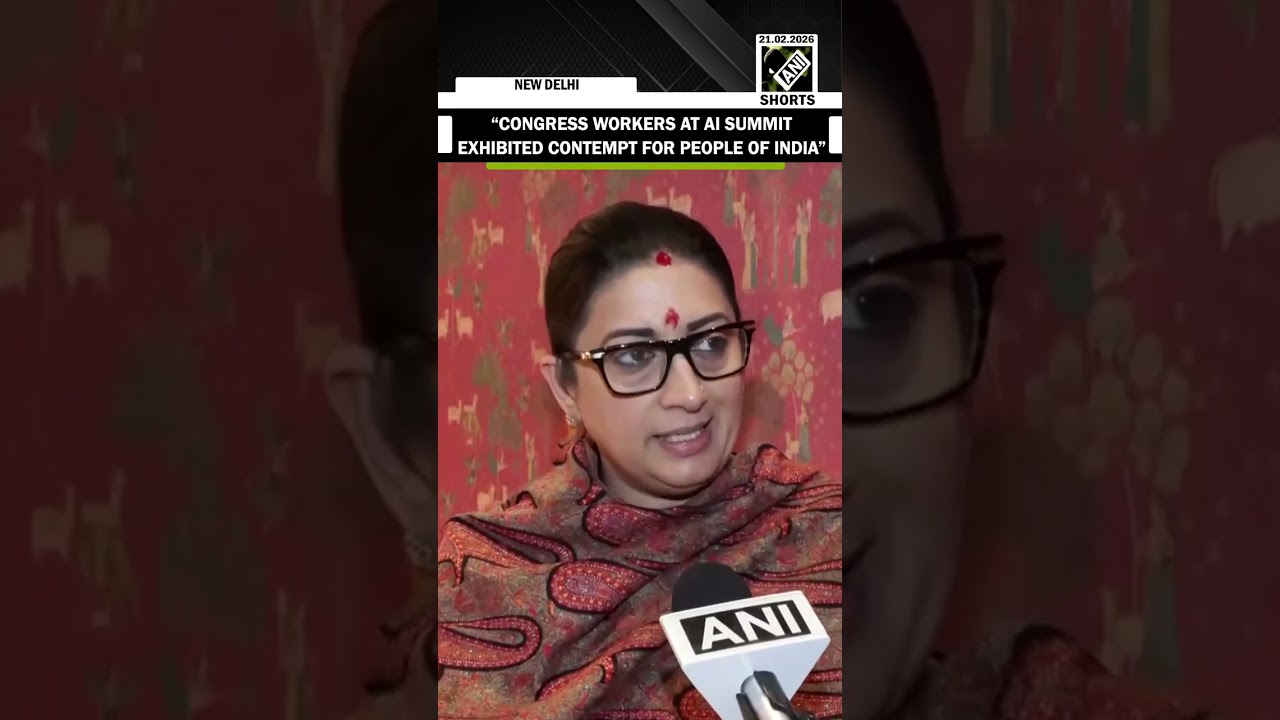 Smriti Irani lashes at Youth Congress workers for protesting at India AI Impact Summit