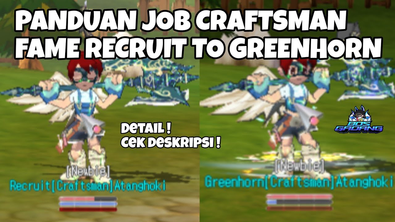 [6] TUTORIAL UP FAME RECRUIT TO GREENHORN ! [ JOB CRAFTSMAN ] #sealonline #atangyt #sealbosgadang