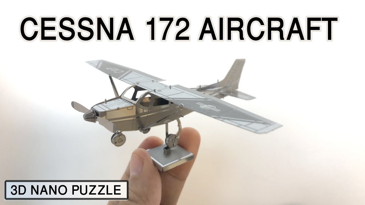 3D Metal Model Kit - Cessna 172 Aircraft