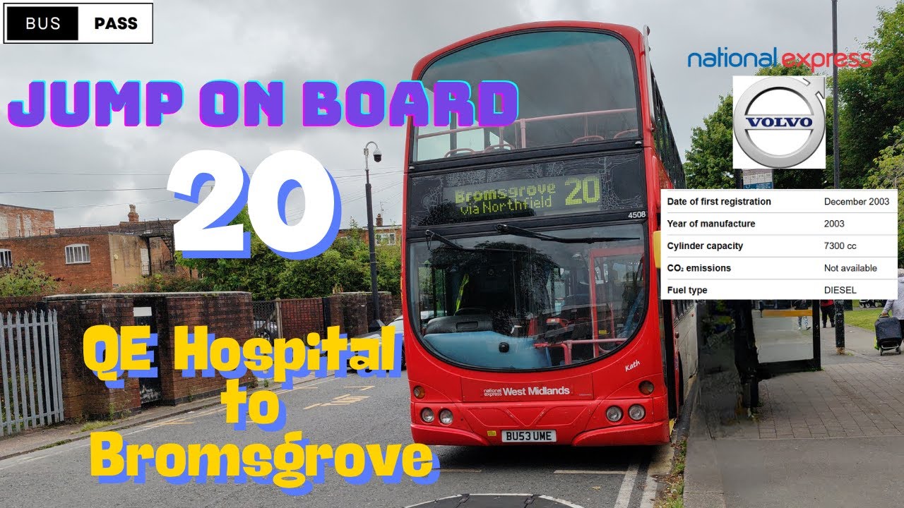 🚌 Route 20 from QE Hospital to Bromsgrove | Essential Link | Ultimate Transit Guide 🚍🏥