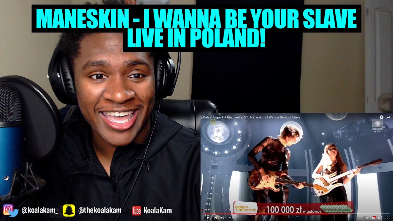 American Reacts To Polsat SuperHit Festiwal 2021: Måneskin - I Wanna Be Your Slave!