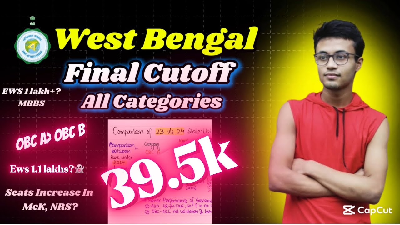 West Bengal NEET Final Cutoff State Rank 1830❓| EWS AIR 1.1 lakh+ MBBS💀 #neet2025 #wbmcc 