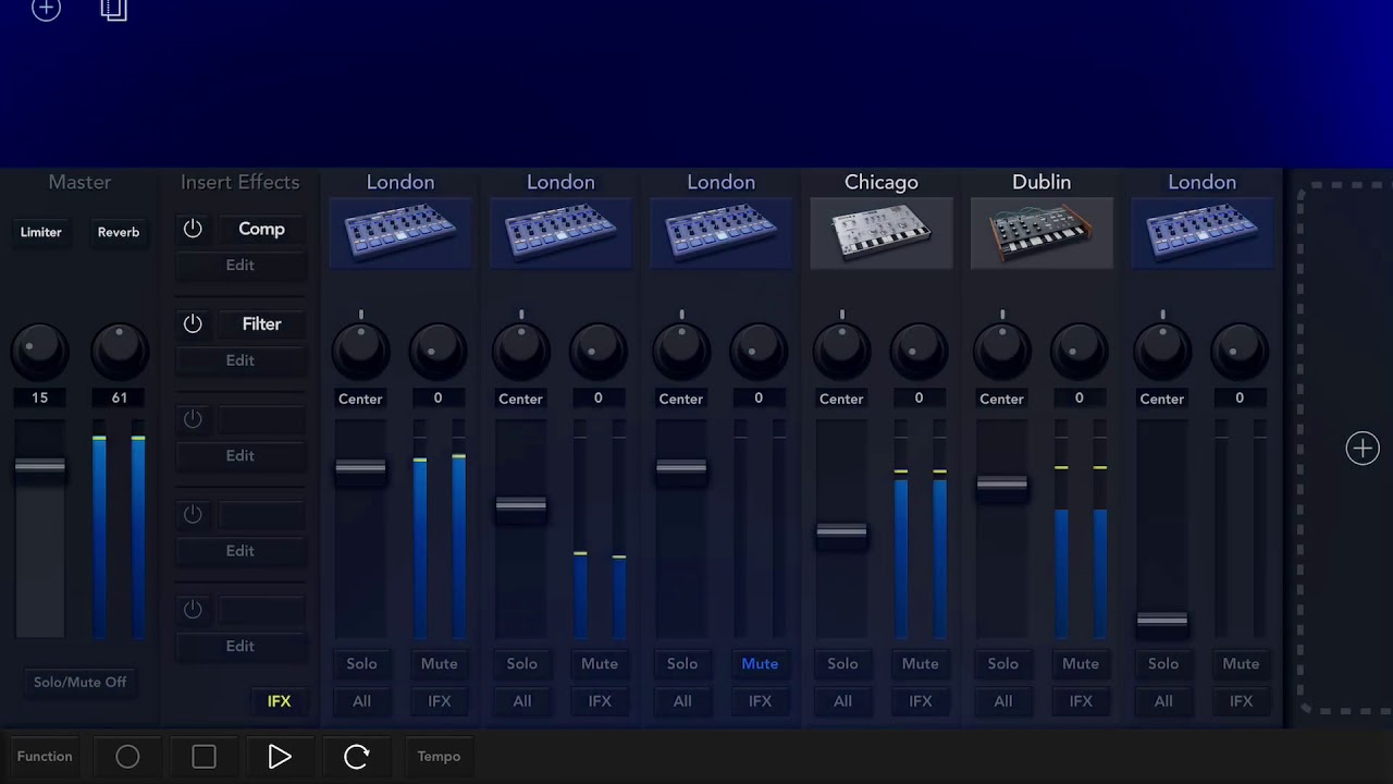 Korg Gadget Live Techno Jam on iPad