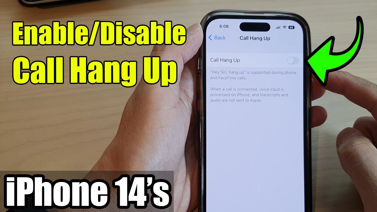 iPhone 14/14 Pro Max: How to Enable/Disable Call Hang Up
