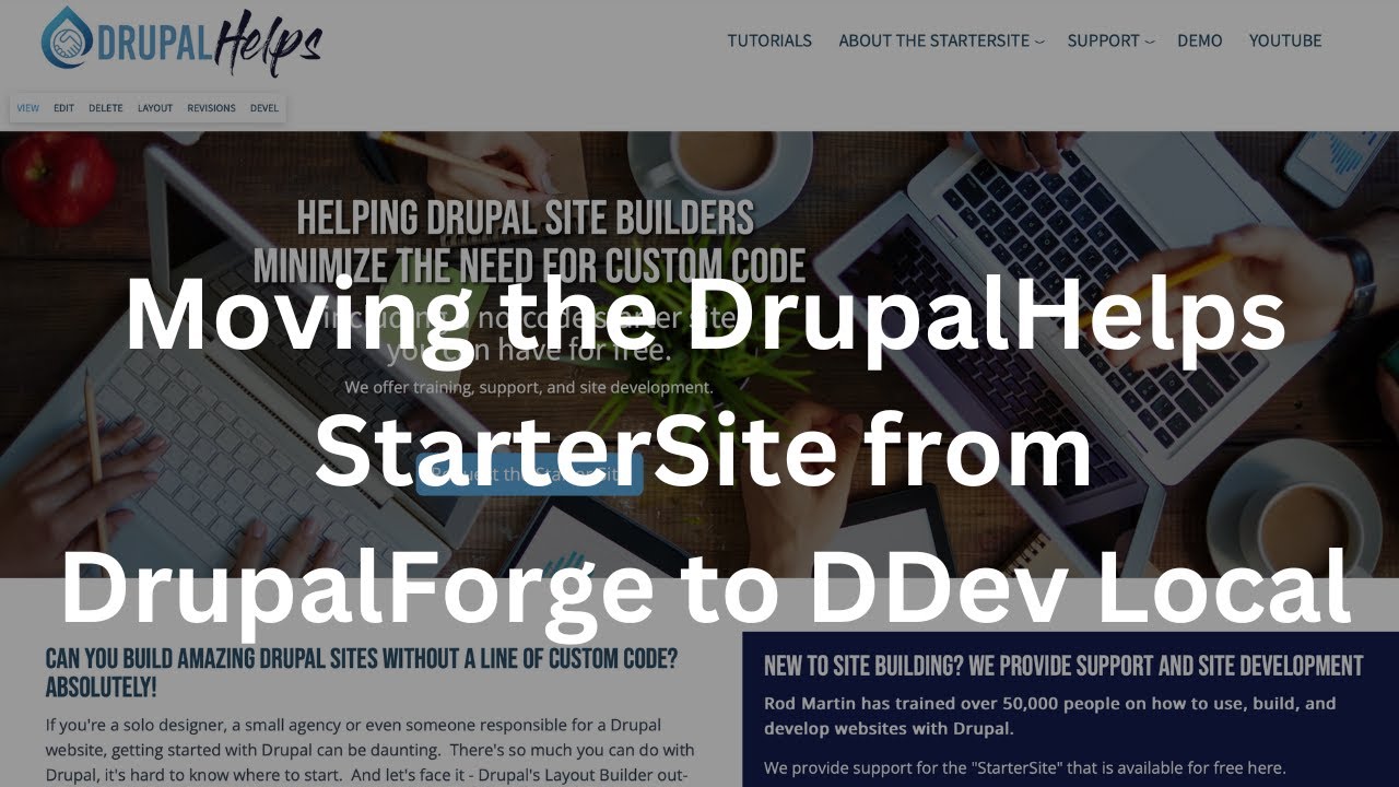 Moving the DrupalHelps StarterSite from DrupalForge to DDev Local