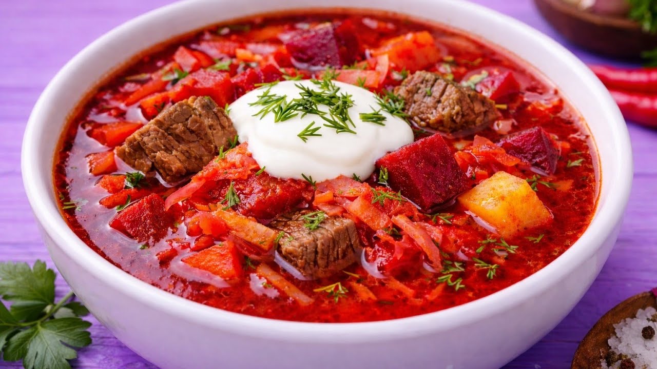Kıpkırmızı Ukrayna Borşu Hazırlamanın 6 Sırrı#enlezzetliborş #əndadlıborş #borş #tarif #borşçorbası