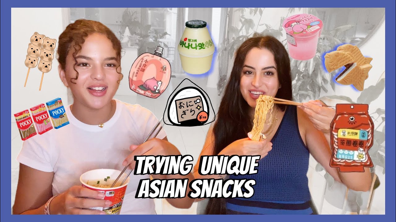 جربنا أغرب الأكل الآسيوية 😂 هبطنا على كلشي🥢🍙🍥