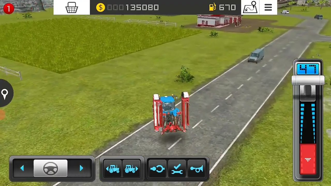 Farming simulator part11 gamplya tractor naw holland and mower kuhn FC 10030 ghas katne ki machin