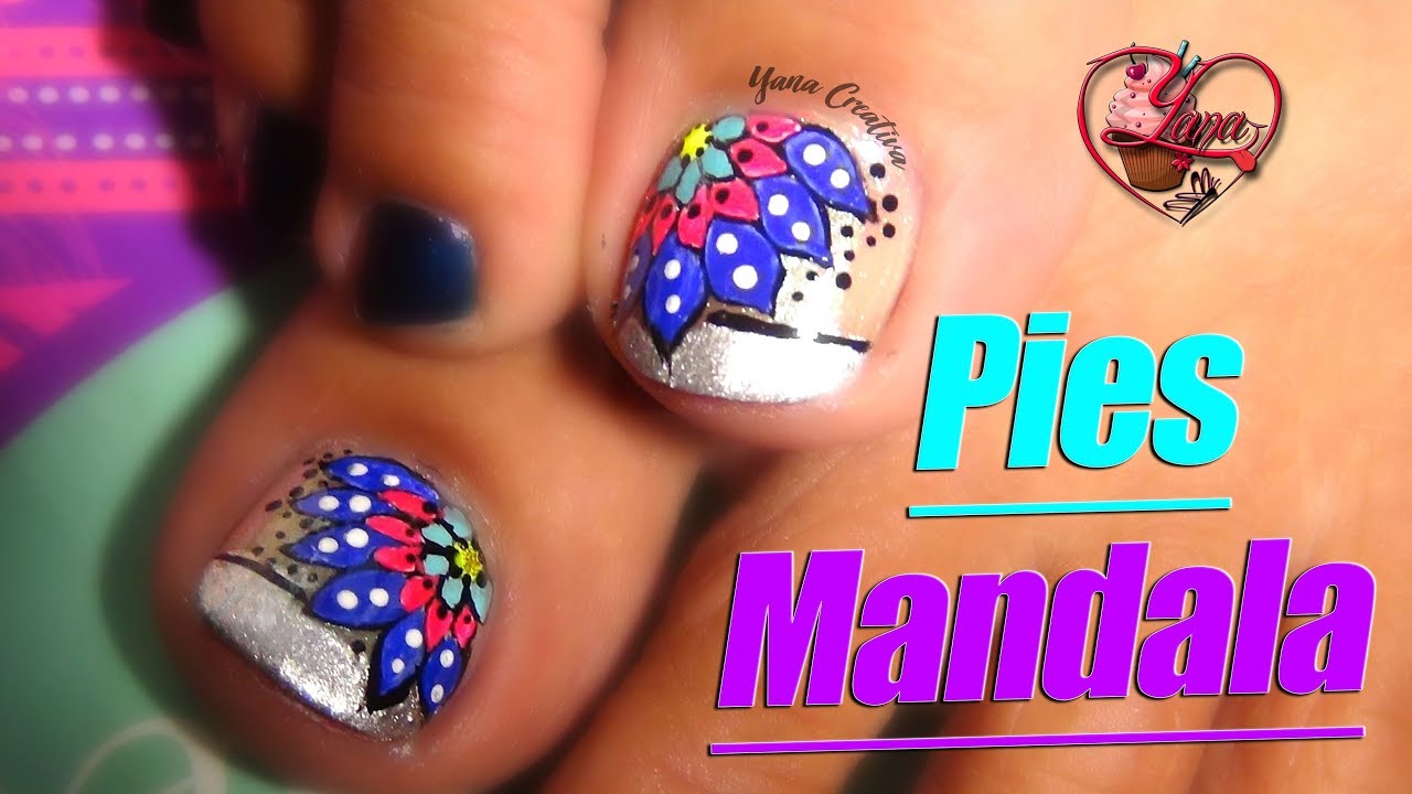 Decoraciones de U&ntilde;as Pies Mandala - Yana - Nail Art