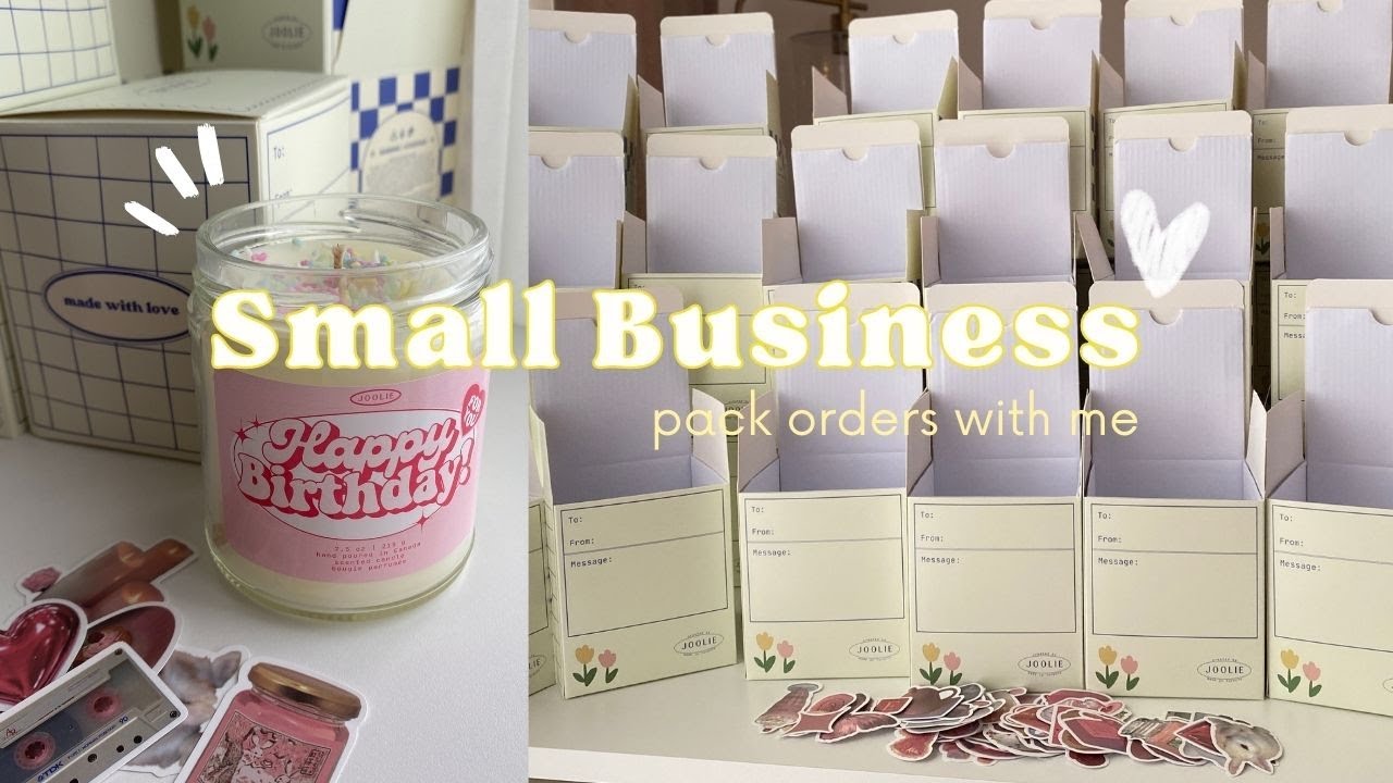 pack orders with me small business candles | New Packaging has arrived! |캔들사업
