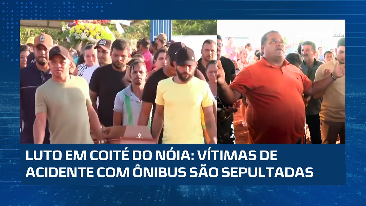 Vítimas de acidente com ônibus são sepultadas em Coité do Nóia