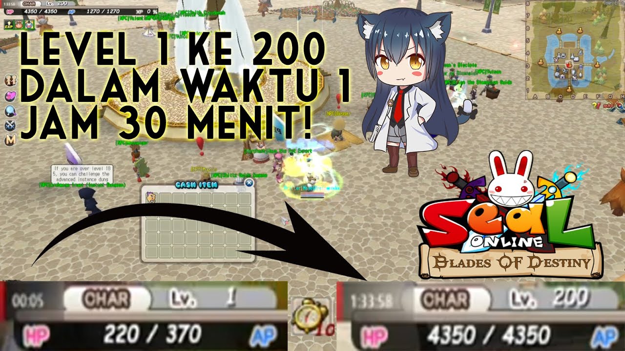 Mage Leveling 1-200 in 1h 35m - Tips/Tricks (Seal Online Blade of Destiny)