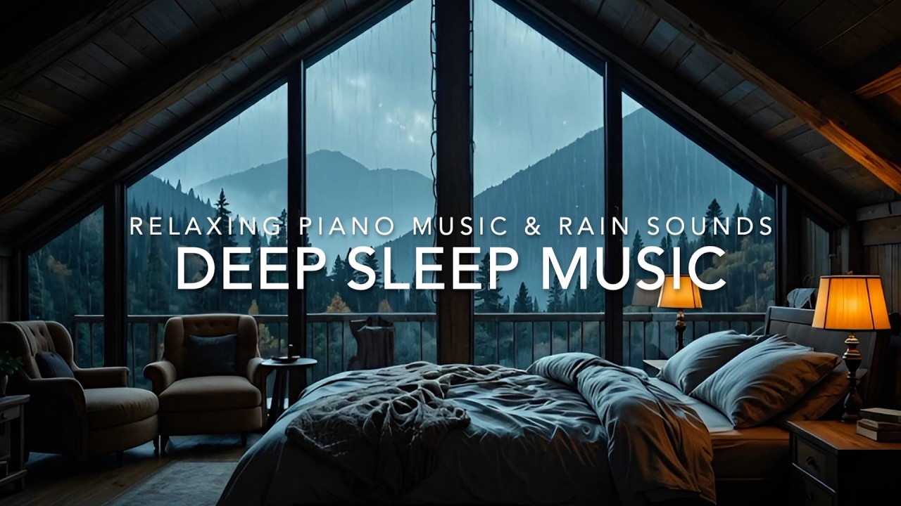Deep Sleep for Anxiety with Soft Piano Melodies and Rain Sounds (3 Hours)