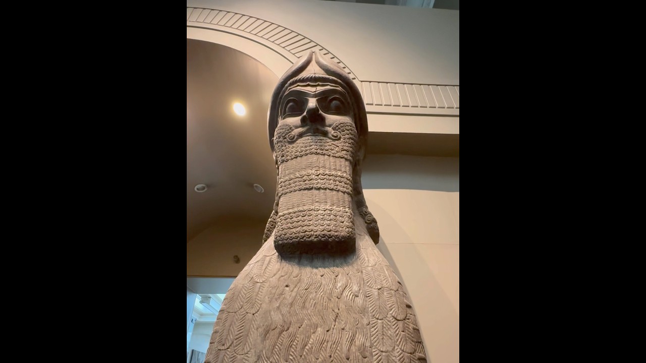 Assyrian human-headed winged lion, about 865 BC