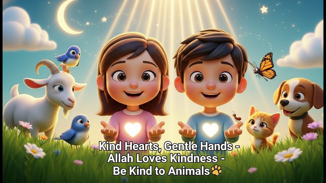 Kind Hearts, Gentle Hands 🐦🐐 | Islamic Kids Rhyme on Kindness to Animals