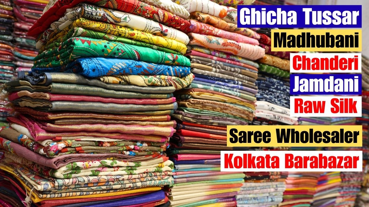 Chanderi/ Jamdani/ Raw Silk/ Madhubani Saree Wholesaler in Kolkata Barabazar | Aanand Creations