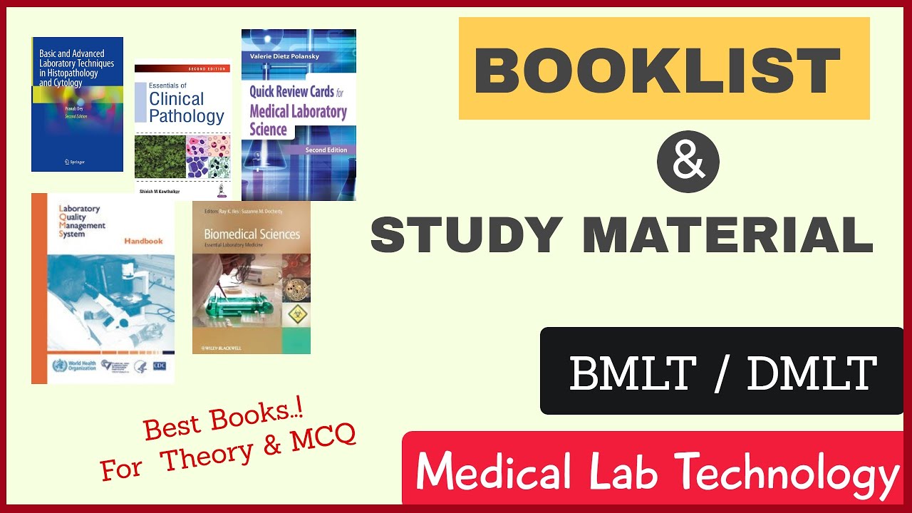 Booklist for Lab Technincians | MLT | Best books for BMLT / DMLT | By Madhukar Sir