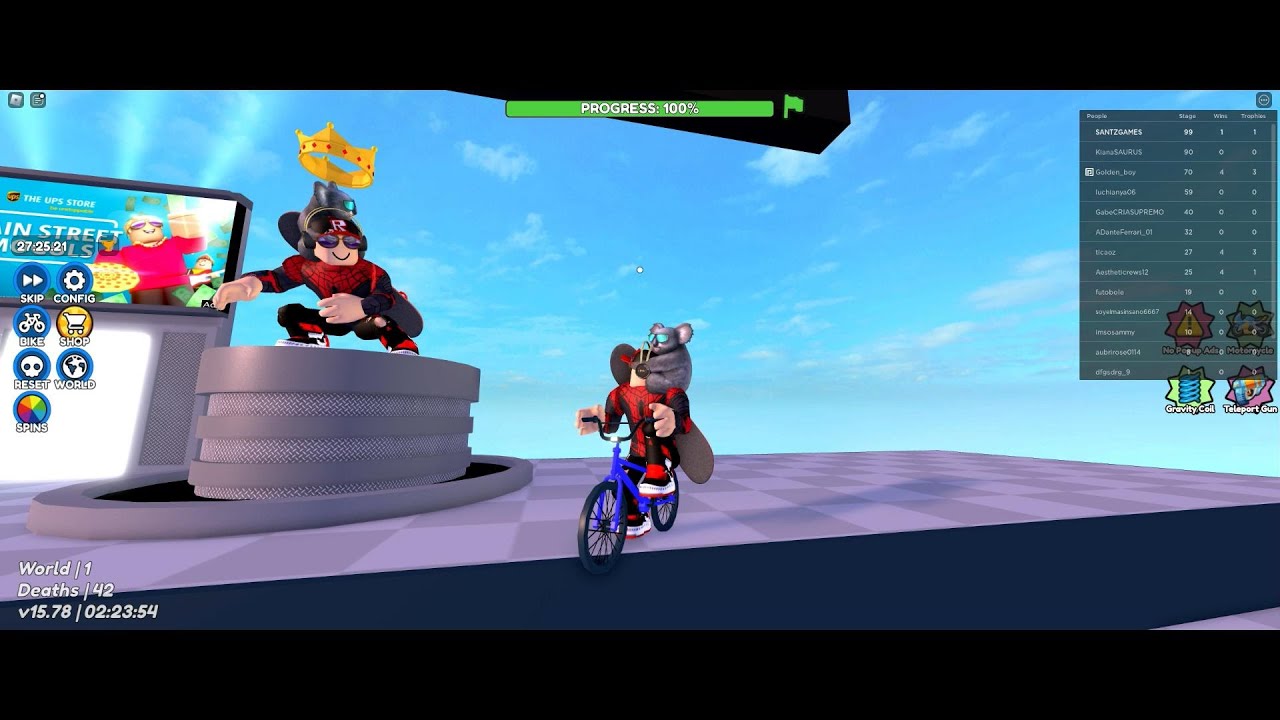 Parkour de Bike no mundo 1 (Roblox) #40