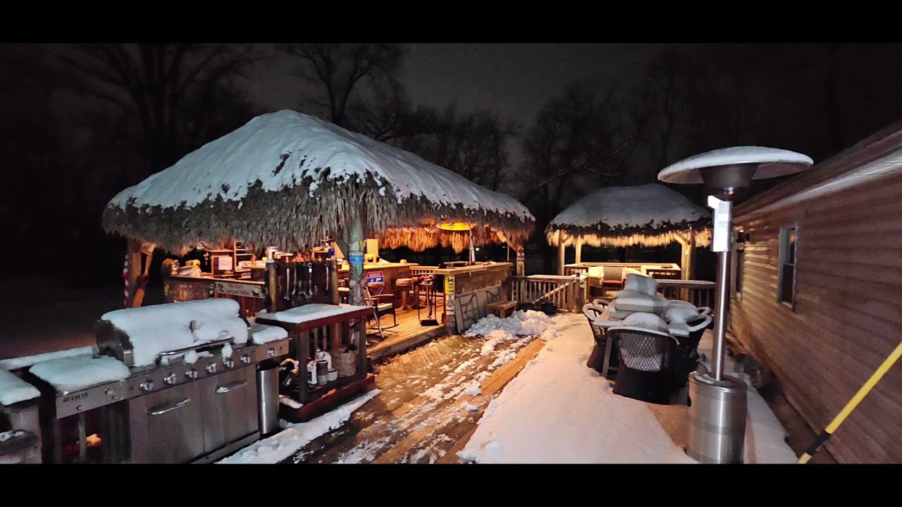 Nighttime at The Lost Island Tiki Bar 
