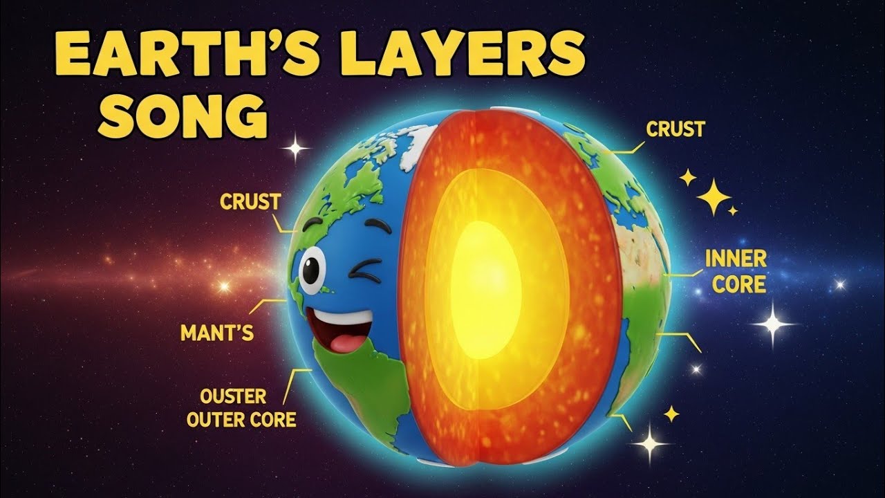 Earth’s Layers Song | Learn Crust, Mantle & Core! | @nurseryrhymesmv by Ava Skye