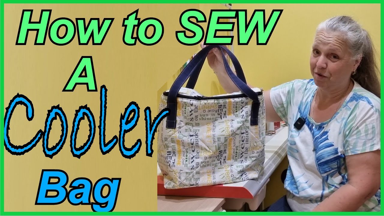 How to sew an insulated cooler bag for food, groceries, picnics. Foldable, machine washable