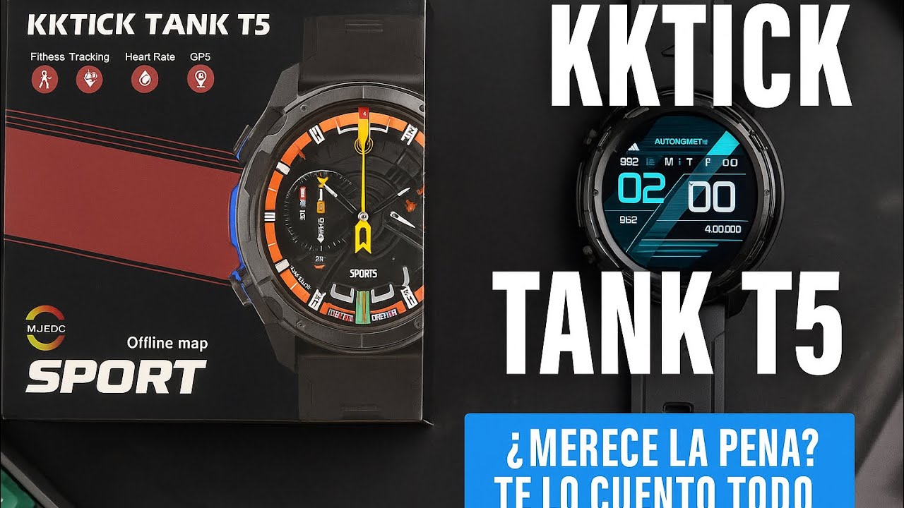 KKTick Tank T5 ⌚ Unboxing y Review en español | Resistencia, GPS y Batería ÉPICA 🔋
