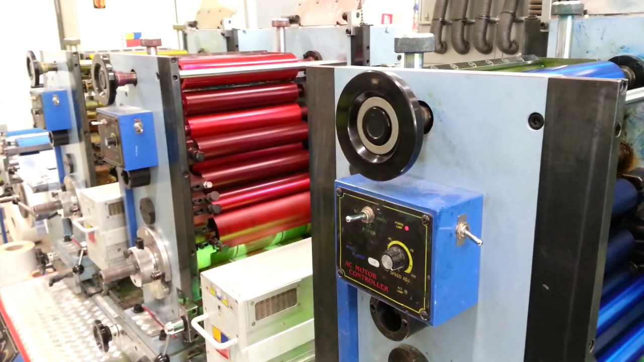 Letterpress semirotary machine Printstar 300 for labels printing , maquina para imprimir etiquetas
