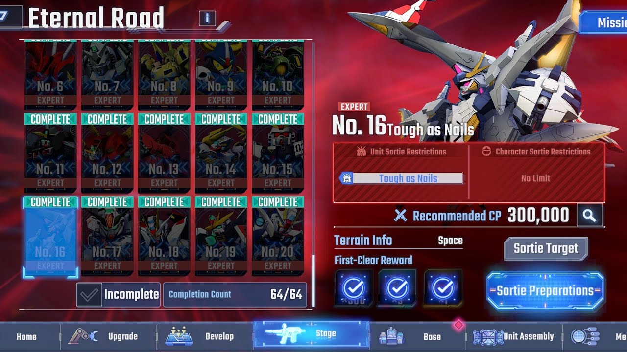 SD Gundam G Generation ETERNAL Expert 16 Eternal Road.