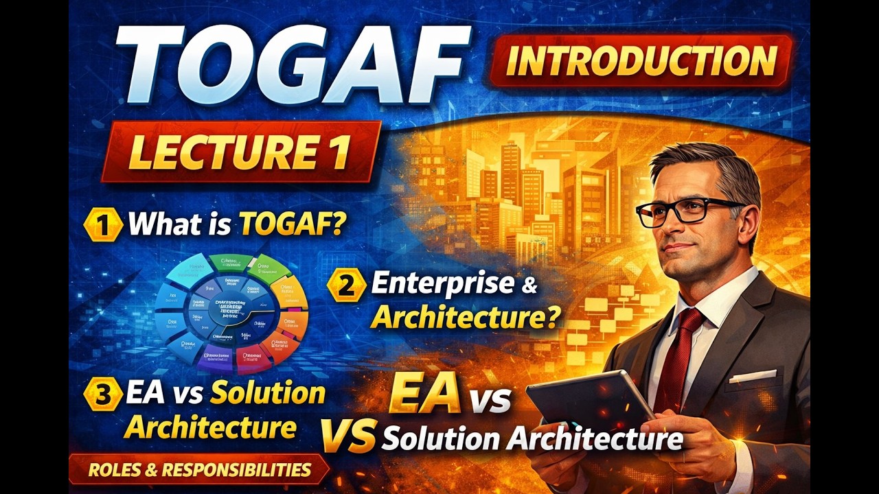 TOGAF Lecture 1 | What is TOGAF? Enterprise, Architecture & EA vs Solution Architecture Explained