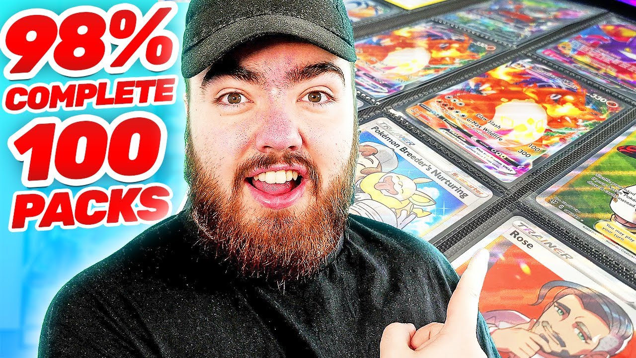 Opening 100 MORE Darkness Ablaze Packs to COMPLETE my Pokemon Binder!