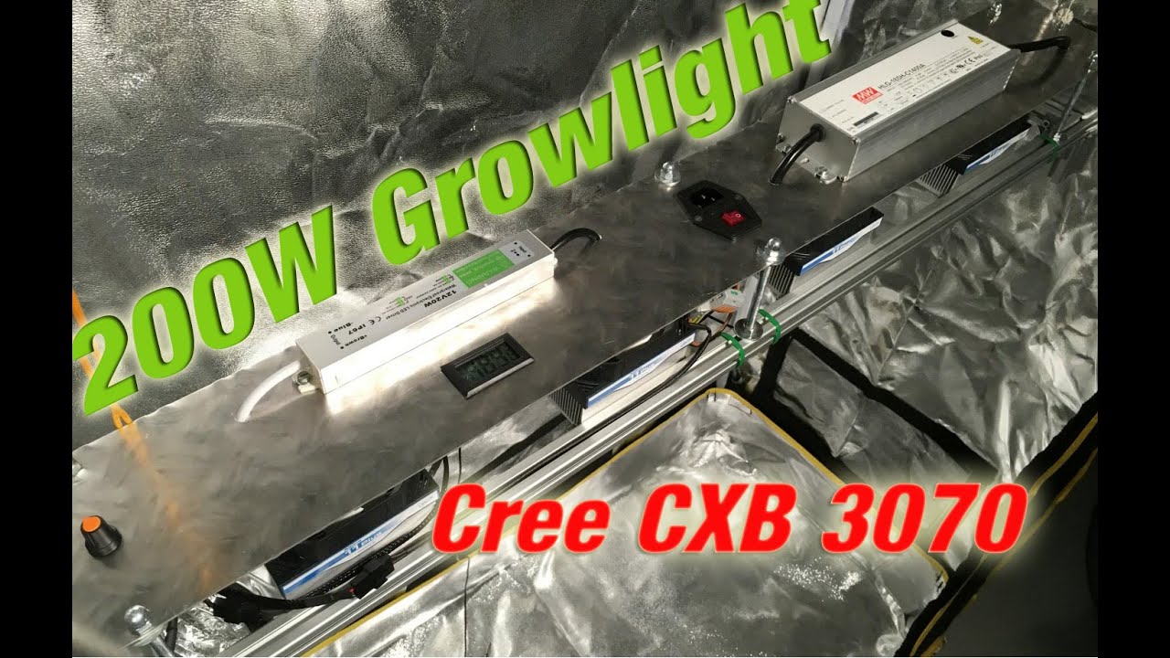 [DIY] Cree LED Grow Light 100-200W CXB3070 //with fan controller & temperature indicator // Meanwell