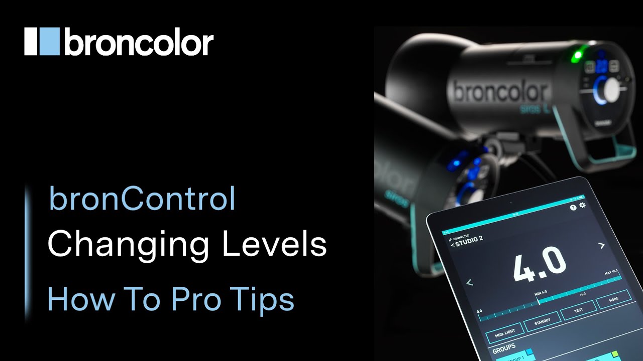 Changing Power Levels with the bronControl App | broncolor How To - Pro Tips