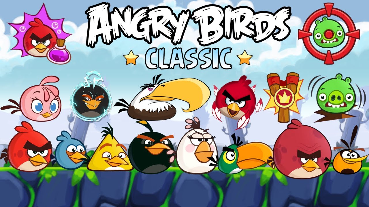 Angry Birds Classic - All Birds & Power-Ups Abilities Gameplay (Todos os Pássaros e Power-Ups)