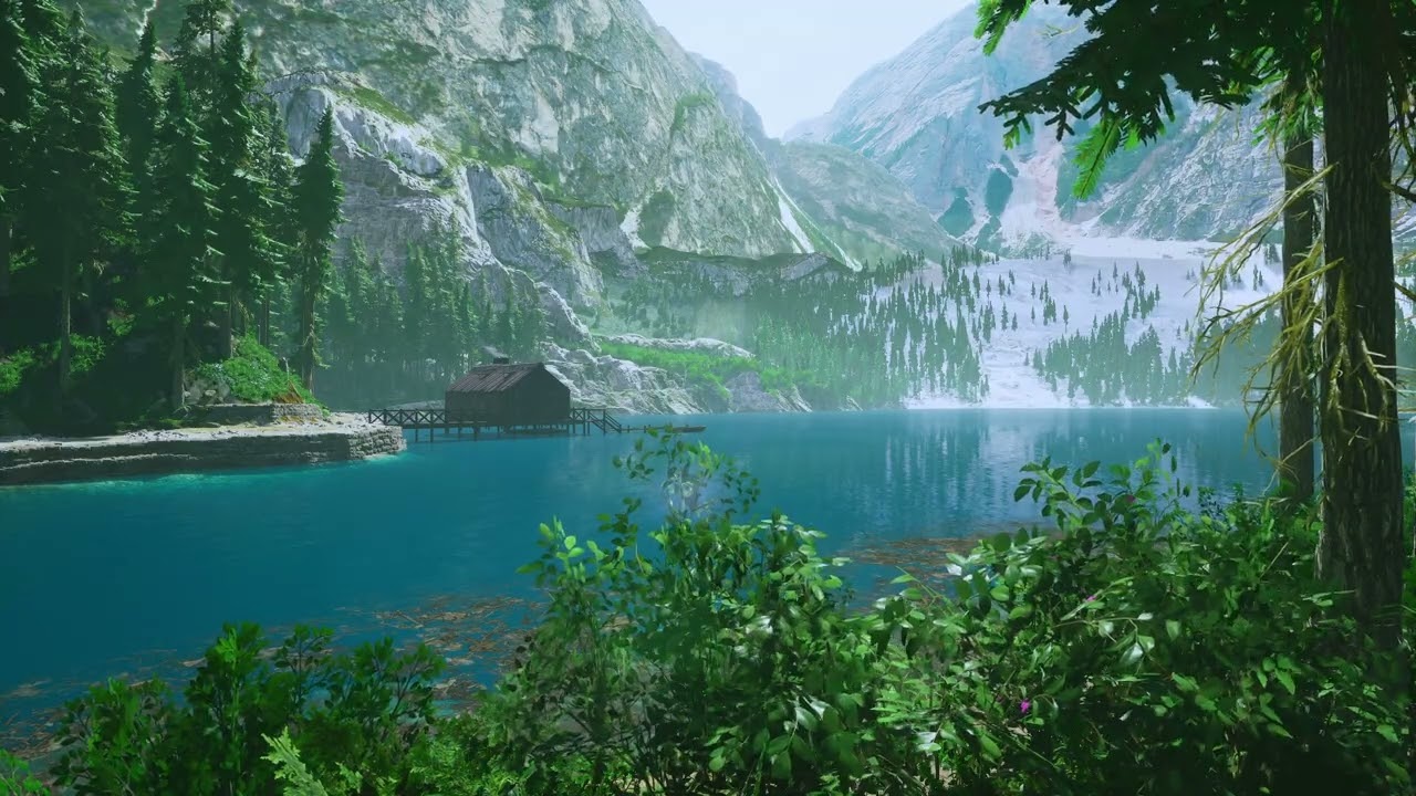 Hidden Alpine Lake Cabin | 8 Hours of Immersive Mountain Ambience for Relaxing, Sleeping & Studying