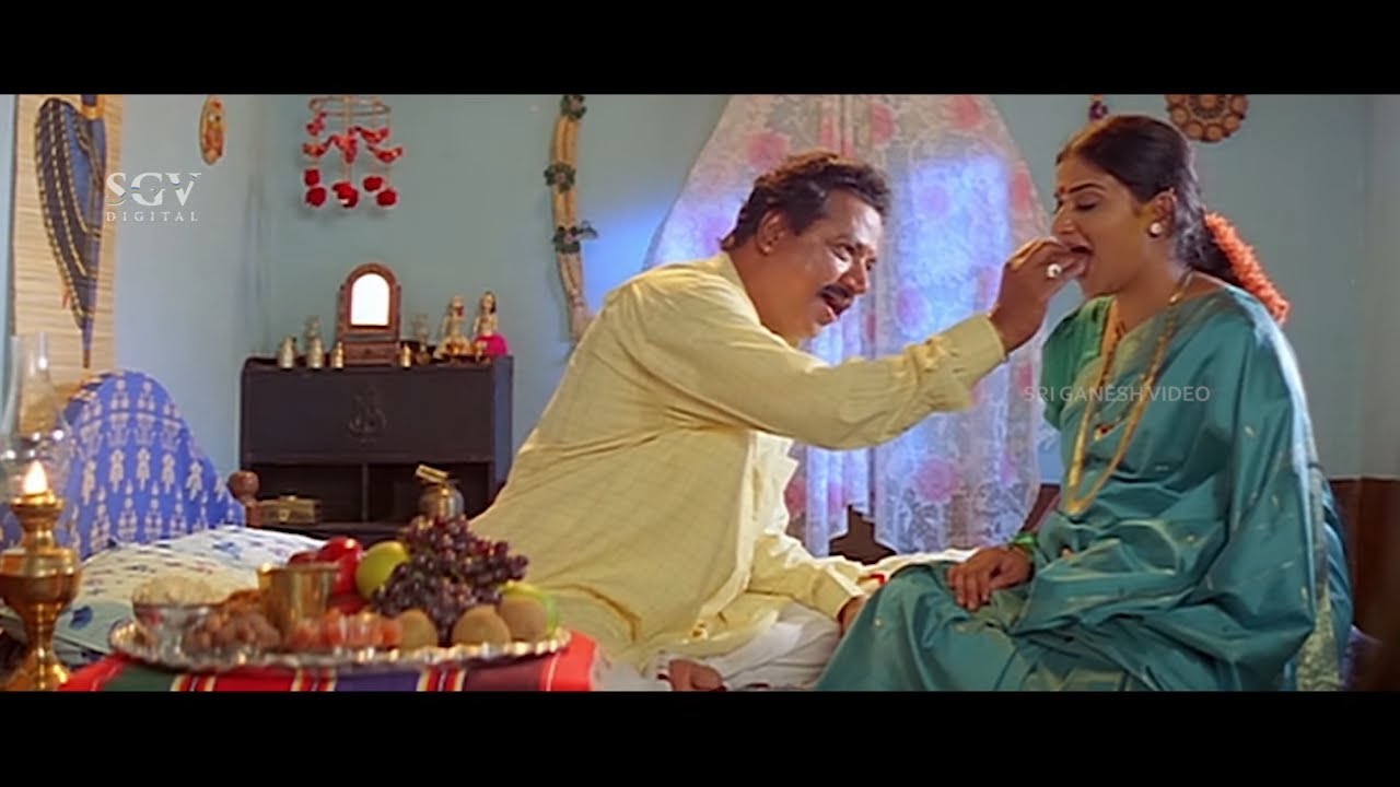 Ashok Lovely Caring of Pregnant Wife Pavithra Lokesh Scene | Bala Shiva Kannada Movie