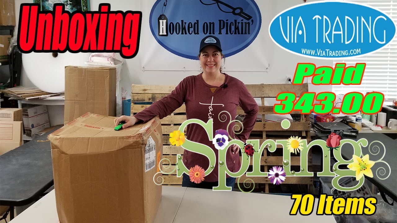 Via Trading Unboxing - 70 Items - Online Re-selling - Paid $343.00 Springtime items!
