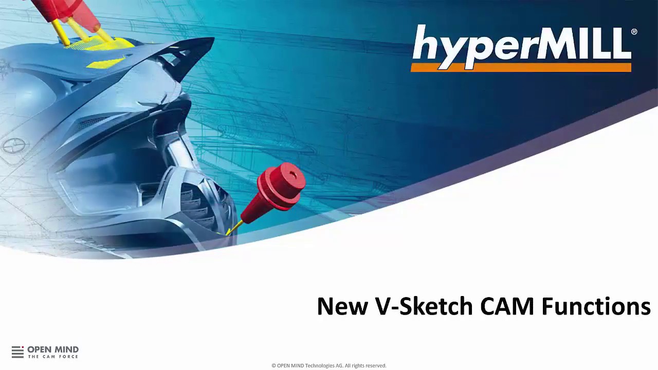 hyperMILL 2019.1 - V Sketch CAM Functions