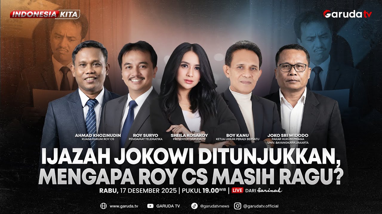 Ijazah Jokowi Ditunjukkan, Mengapa Roy Cs Masih Ragu ? | INDONESIA KITA