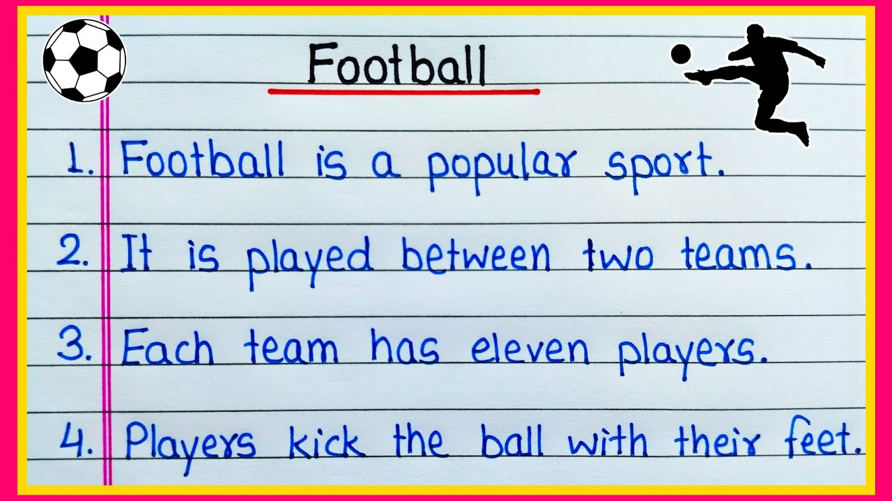 10 lines on Football in English | Essay on Football game | 10 lines about Football | Football essay