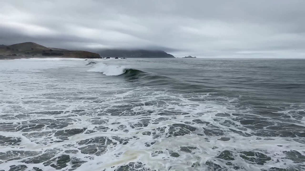 Huge Waves at Sharp Park in Pacifica, CA