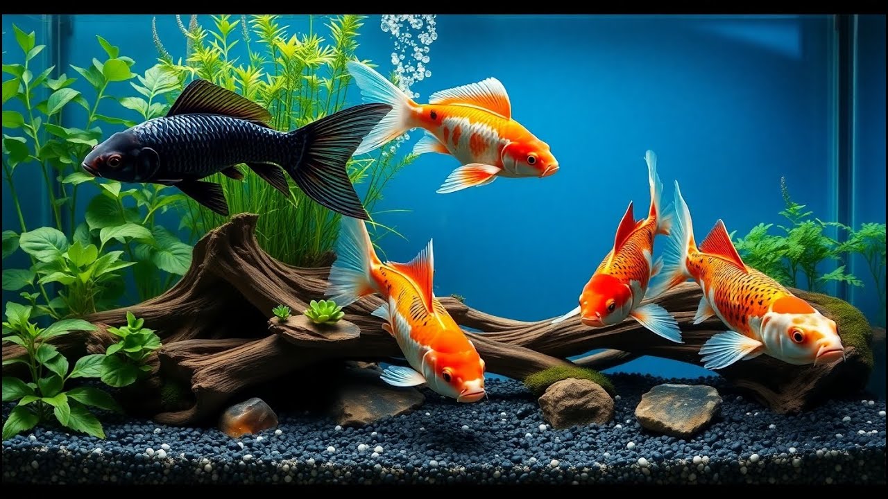 Fish Tank Ambience for Relaxation | Soft Aquarium Water Sounds in 4K