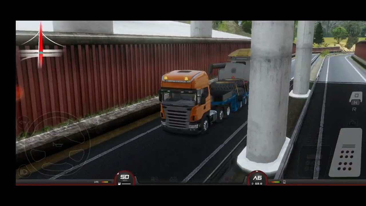 Truckers Of Europe 3 Semi Truck T75 Transporting a Agricultural Machine Sending From The Stunggart 